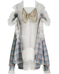 Maison Margiela - X Pendleton Wool Tulle Shirt - Lyst