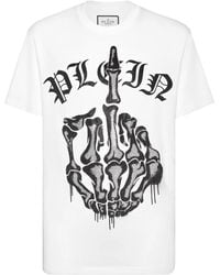 Philipp Plein - T-Shirt Round Neck Ss Stones Iconic Plein - Lyst