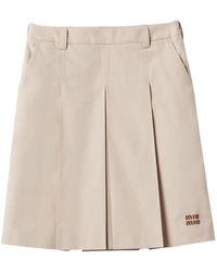 Miu Miu - Gabardine-Rock Mit Falten - Lyst