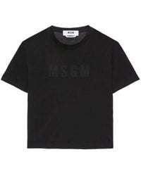 MSGM - Logo-Print T-Shirt - Lyst