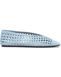SCAROSSO - Ella Woven Ballet Flats - Lyst