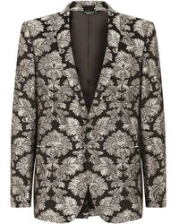 Dolce & Gabbana - Martini-fit Floral-jacquard Single-breasted Suit - Lyst