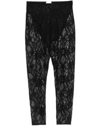 ANDAMANE - Loli Lace-Panelled Cropped Trousers - Lyst