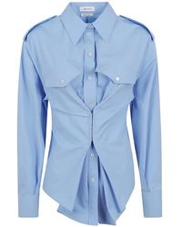 McQueen - Corset-Style Epaulette Shirt - Lyst