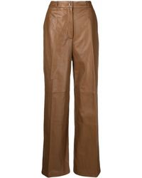 Loulou Studio - Wide Leg Leather Trousers - Lyst