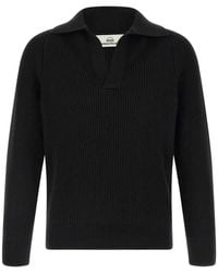 Riviera - Ribbed Polo Sweater - Lyst
