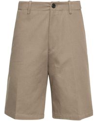 Corneliani - Twill Cotton Bermuda Shorts - Lyst