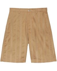 MSGM - Short À Rayures - Lyst