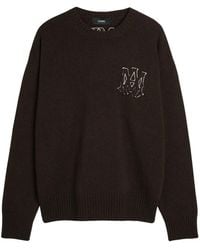 Amiri - Logo-Appliques Knit Sweater - Lyst