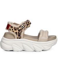 Liu Jo - Leopard-Print Chunky-Sole Sandals - Lyst