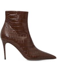 Paris Texas - Vera 85 Crocodile-Print Ankle Boots - Lyst