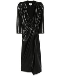 Nissa - Faux-Leather Midi Dress - Lyst