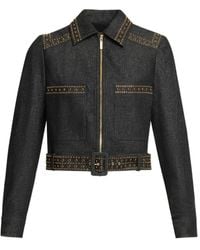 Elie Saab - Embellished Denim Jacket - Lyst
