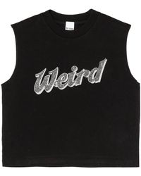 RE/DONE - Rhinestone Cropped Vest - Lyst