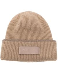 Jacquemus - Gerippte Beanie Mit Logo-Patch - Lyst