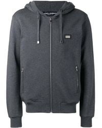 Dolce & Gabbana - Zip-Up Cotton Hoodie - Lyst