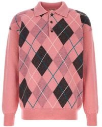JW Anderson - X Pringle Of Scotland Knitted Polo Shirt - Lyst