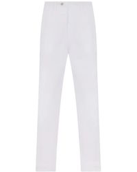 Fedeli - Straight Linnen Broek - Lyst
