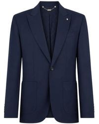 Billionaire - Blazer À Revers Pointus Et Logo Brodé - Lyst