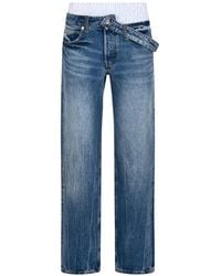 Alexander Wang - Gelaagde Jeans Met Omslag - Lyst