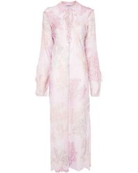 Acne Studios - Chiffon Seasonal-print Dress - Lyst