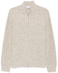 Lardini - Zip-Up Marl-Knit Cardigan - Lyst