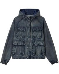 Izzue - Denim Jack Met Capuchon - Lyst