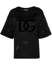 Dolce & Gabbana - T-shirt en coton à logo DG - Lyst
