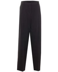 Patrizia Pepe - Pleated Logo-Plaque Trousers - Lyst