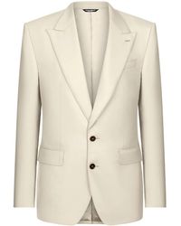 Dolce & Gabbana - Blazer Con Botones Y Solapa De Pico - Lyst