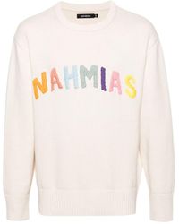 NAHMIAS - Rainbow Pullover mit Logo-Intarsie - Lyst