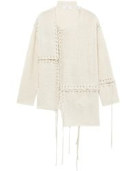 Y's Yohji Yamamoto - Asymmetrischer Pullover Mit Einsätzen - Lyst
