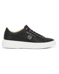 Philipp Plein - Leather Lo-Top Sneakers Hexagon - Lyst