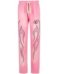 HELLSTAR - Flame-Print Track Pants - Lyst
