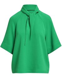 Essentiel Antwerp - Tie-Neck Raglan-Sleeve Top - Lyst