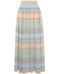 Zimmermann - Indra Stripe Long Skirt - Lyst