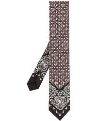 Dolce & Gabbana Corbata con logo tipo bandana - Rojo