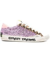 Crime London - Distressed Glitter Leopard Sneakers - Lyst