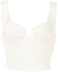 Altuzarra - Nyneve Ribbed-Knit Cropped Top - Lyst