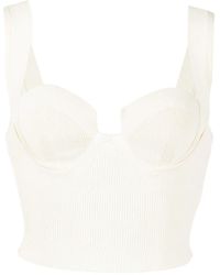 Altuzarra - Nyneve Ribbed-Knit Cropped Top - Lyst