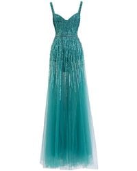 Saiid Kobeisy - Crystal-Embellished Degradée Maxi Dress - Lyst