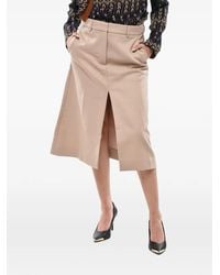 Stella McCartney - Midi Alisha Front-Slit Skirt - Lyst