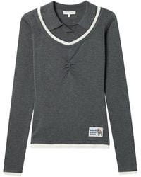 Markgong - Ensemble T-Shirt-Débardeur À Col Polo Et Manches Longues - Lyst