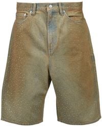 BREATH - Rhinestone-Embellished Faded Denim Shorts - Lyst