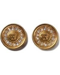 Versace - Medusa Oorbellen Met Kristallen - Lyst