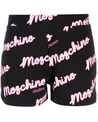 Moschino - Logo-print Stretch-cotton Track Shorts - Lyst
