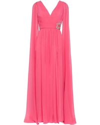 Elie Saab - Vestido de fiesta de chifon de seda - Lyst