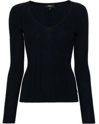 Theory - Top Mit V-Ausschnitt - Lyst