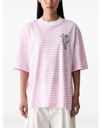 Iceberg - Striped Embroidered T-Shirt - Lyst
