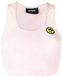Barrow - Logo-Patch Terry Tank Top - Lyst